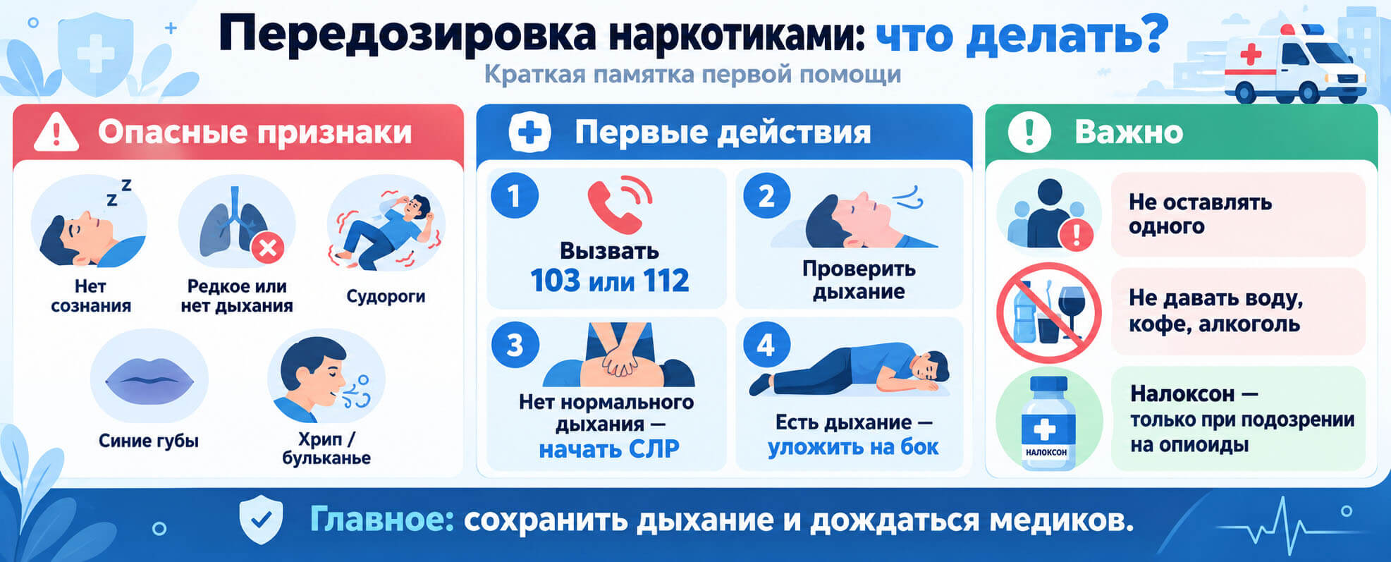 Передозировка наркотиками: признаки и первая помощь
